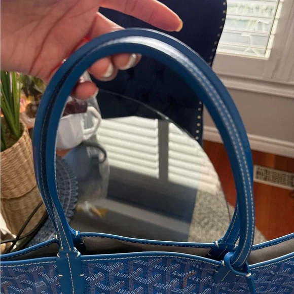 Goyard Blue Monogram Tote - Picture 15 of 16
